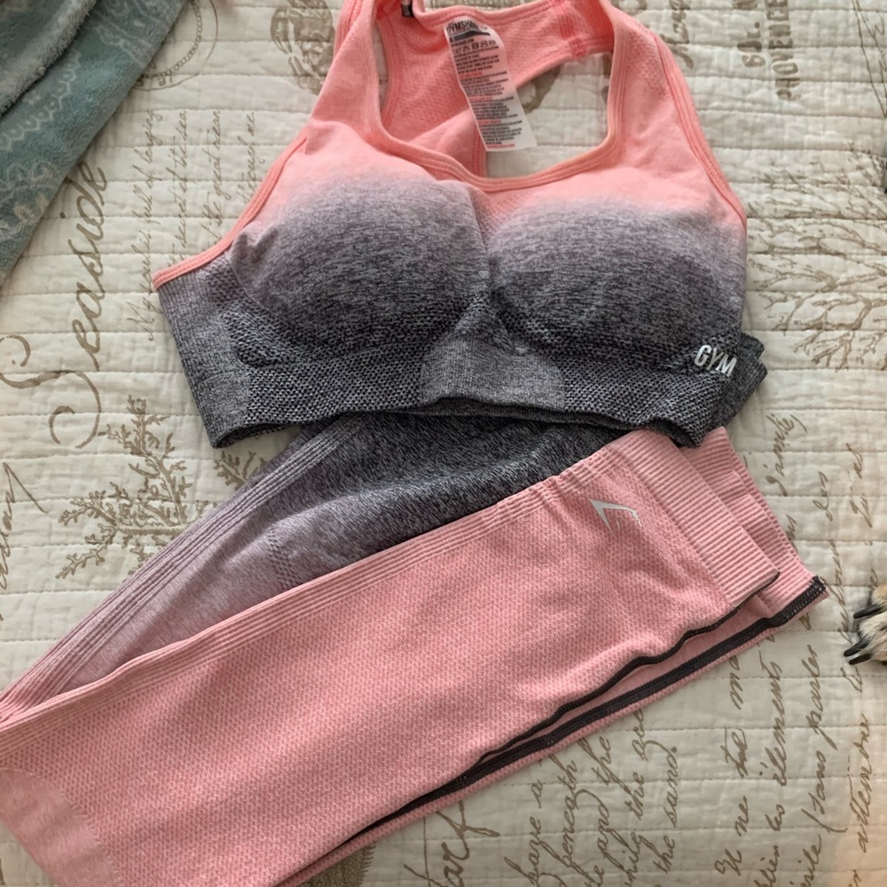Gymshark Ombré set! Pink/gray! S/xS